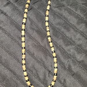 Wood bead necklace